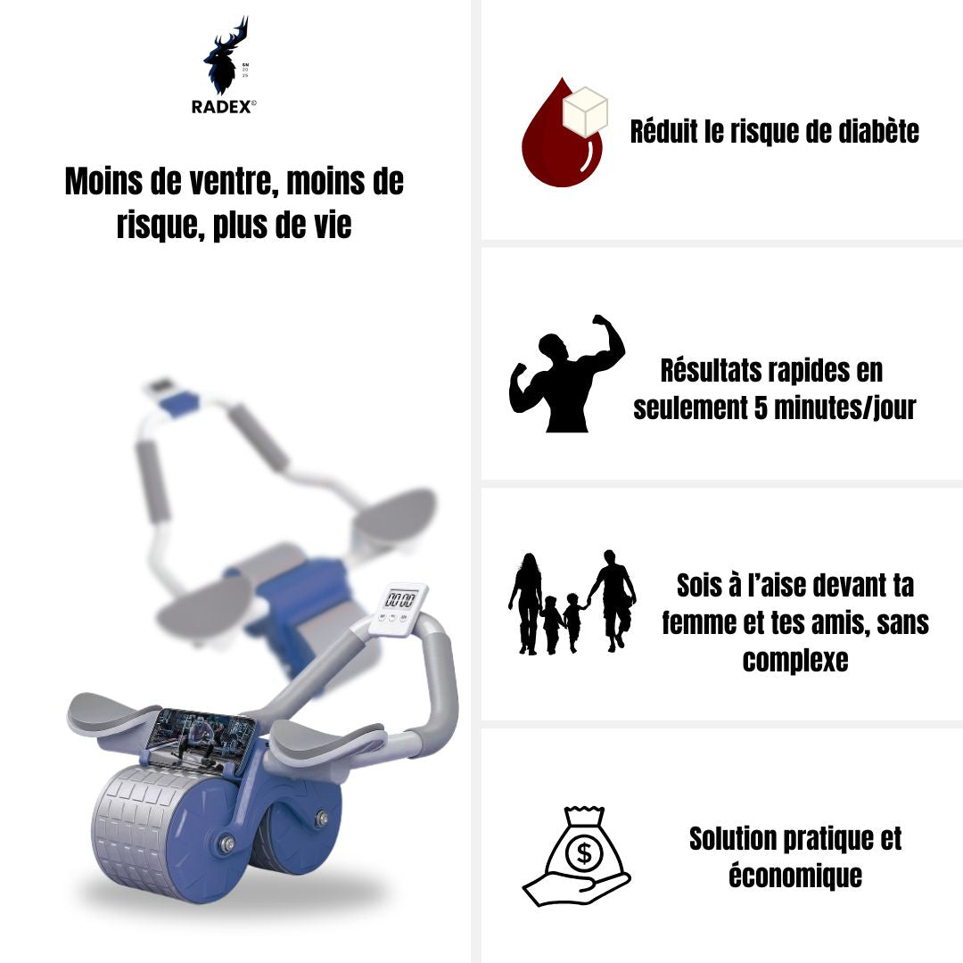 ROUE ABDOMINALE RADEX™ QR